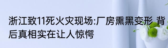 浙江致11死火灾现场:厂房熏黑变形 背后真相实在让人惊愕