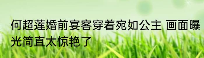 何超莲婚前宴客穿着宛如公主 画面曝光简直太惊艳了