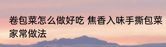卷包菜怎么做好吃 焦香入味手撕包菜家常做法