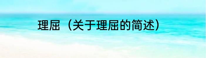 理屈（关于理屈的简述）