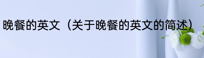 晚餐的英文（关于晚餐的英文的简述）