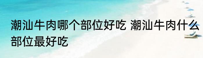 潮汕牛肉哪个部位好吃 潮汕牛肉什么部位最好吃