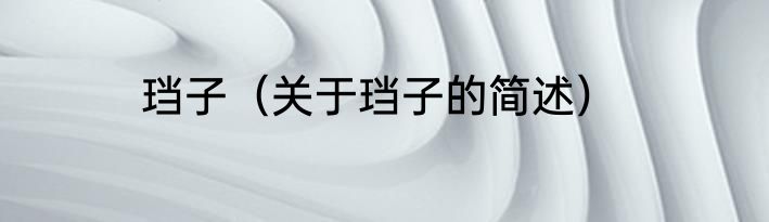 珰子（关于珰子的简述）