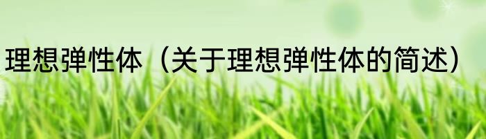 理想弹性体（关于理想弹性体的简述）