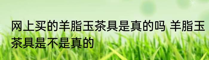 网上买的羊脂玉茶具是真的吗 羊脂玉茶具是不是真的