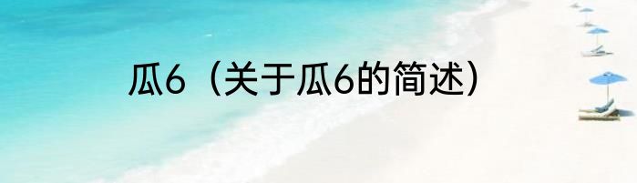 瓜6（关于瓜6的简述）