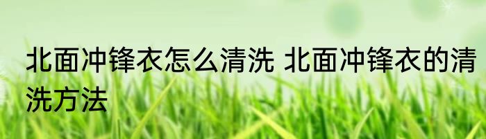 北面冲锋衣怎么清洗 北面冲锋衣的清洗方法