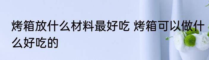 烤箱放什么材料最好吃 烤箱可以做什么好吃的