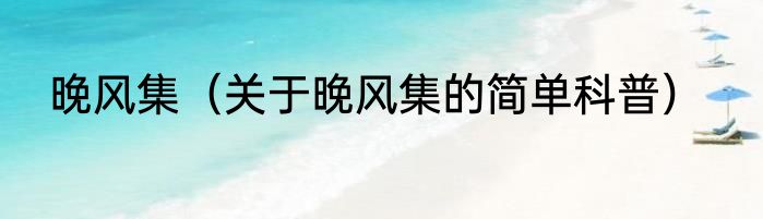 晚风集（关于晚风集的简单科普）