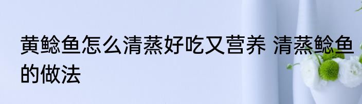 黄鲶鱼怎么清蒸好吃又营养 清蒸鲶鱼的做法