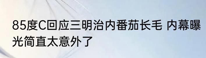85度C回应三明治内番茄长毛 内幕曝光简直太意外了