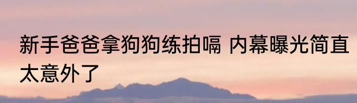 新手爸爸拿狗狗练拍嗝 内幕曝光简直太意外了
