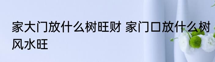 家大门放什么树旺财 家门口放什么树风水旺