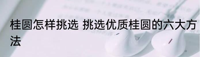 桂圆怎样挑选 挑选优质桂圆的六大方法