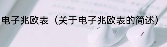 电子兆欧表（关于电子兆欧表的简述）