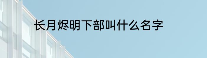 长月烬明下部叫什么名字