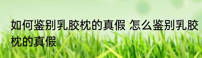 如何鉴别乳胶枕的真假 怎么鉴别乳胶枕的真假