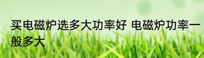 买电磁炉选多大功率好 电磁炉功率一般多大