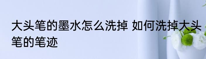 大头笔的墨水怎么洗掉 如何洗掉大头笔的笔迹