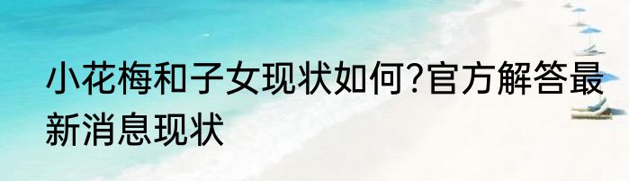 小花梅和子女现状如何?官方解答最新消息现状