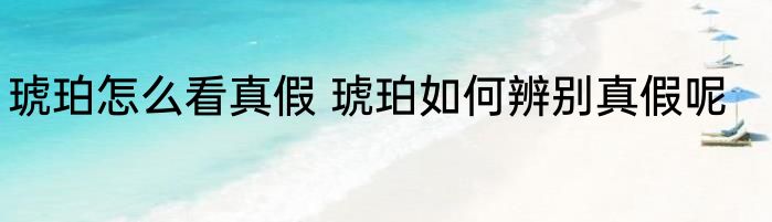 琥珀怎么看真假 琥珀如何辨别真假呢