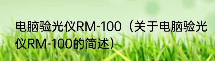 电脑验光仪RM-100（关于电脑验光仪RM-100的简述）