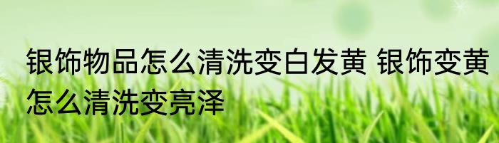 银饰物品怎么清洗变白发黄 银饰变黄怎么清洗变亮泽