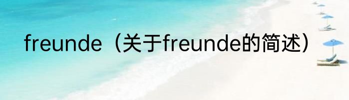 freunde（关于freunde的简述）