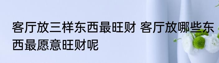 客厅放三样东西最旺财 客厅放哪些东西最愿意旺财呢