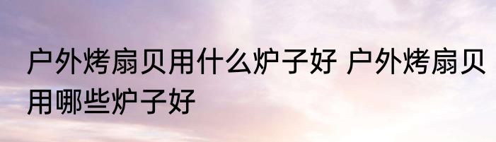 户外烤扇贝用什么炉子好 户外烤扇贝用哪些炉子好