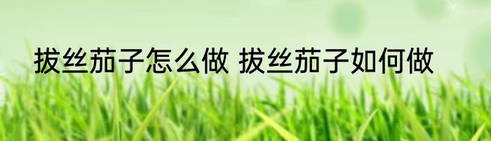 拔丝茄子怎么做 拔丝茄子如何做