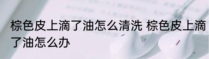 棕色皮上滴了油怎么清洗 棕色皮上滴了油怎么办