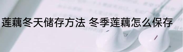 莲藕冬天储存方法 冬季莲藕怎么保存