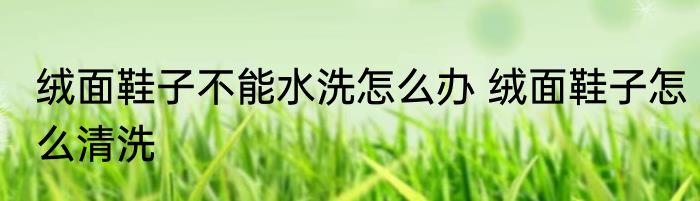 绒面鞋子不能水洗怎么办 绒面鞋子怎么清洗