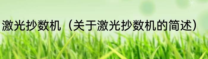 激光抄数机（关于激光抄数机的简述）
