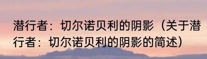 潜行者：切尔诺贝利的阴影（关于潜行者：切尔诺贝利的阴影的简述）