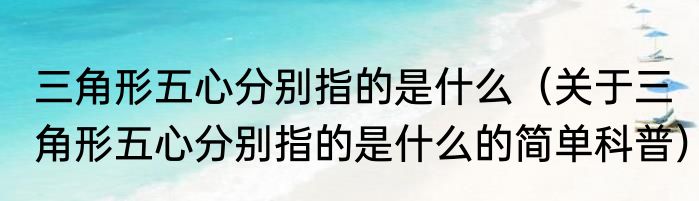 三角形五心分别指的是什么（关于三角形五心分别指的是什么的简单科普）