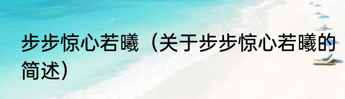 步步惊心若曦（关于步步惊心若曦的简述）