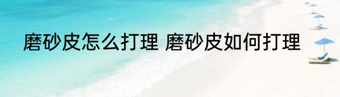 磨砂皮怎么打理 磨砂皮如何打理