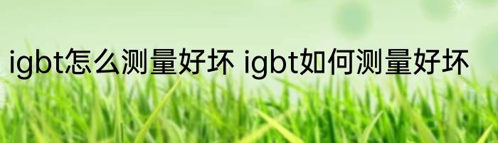 igbt怎么测量好坏 igbt如何测量好坏