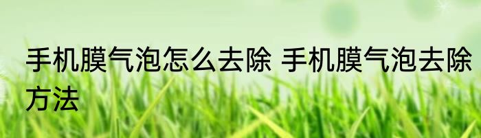 手机膜气泡怎么去除 手机膜气泡去除方法