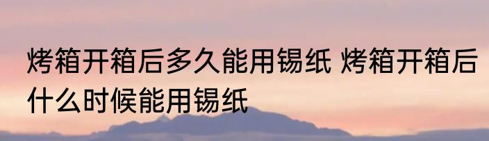烤箱开箱后多久能用锡纸 烤箱开箱后什么时候能用锡纸