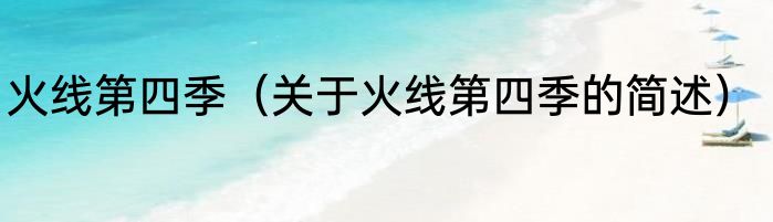 火线第四季（关于火线第四季的简述）