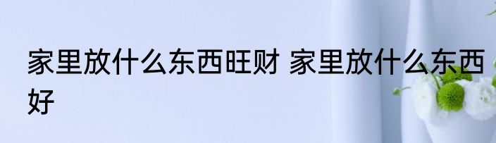家里放什么东西旺财 家里放什么东西好