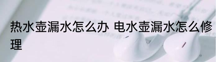 热水壶漏水怎么办 电水壶漏水怎么修理