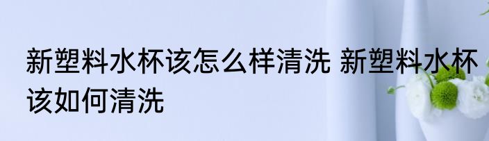 新塑料水杯该怎么样清洗 新塑料水杯该如何清洗