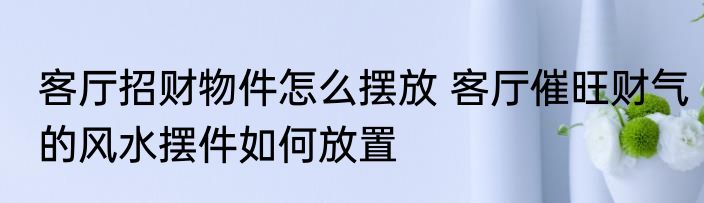 客厅招财物件怎么摆放 客厅催旺财气的风水摆件如何放置