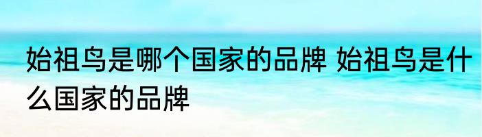 始祖鸟是哪个国家的品牌 始祖鸟是什么国家的品牌