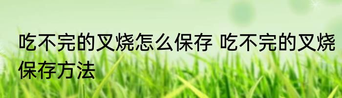 吃不完的叉烧怎么保存 吃不完的叉烧保存方法