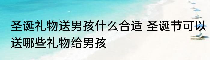 圣诞礼物送男孩什么合适 圣诞节可以送哪些礼物给男孩